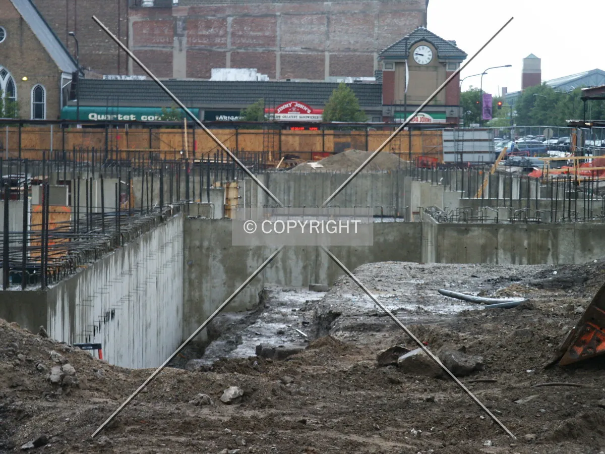 Western half of the foundations seen from the north