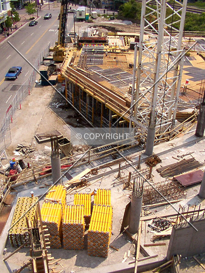 Overhead view of the Maple Avenue side