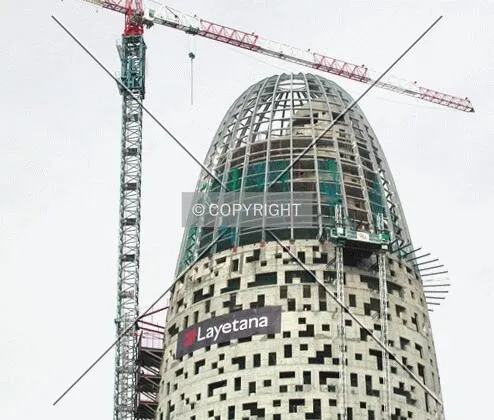 View of the top of the building from a distance