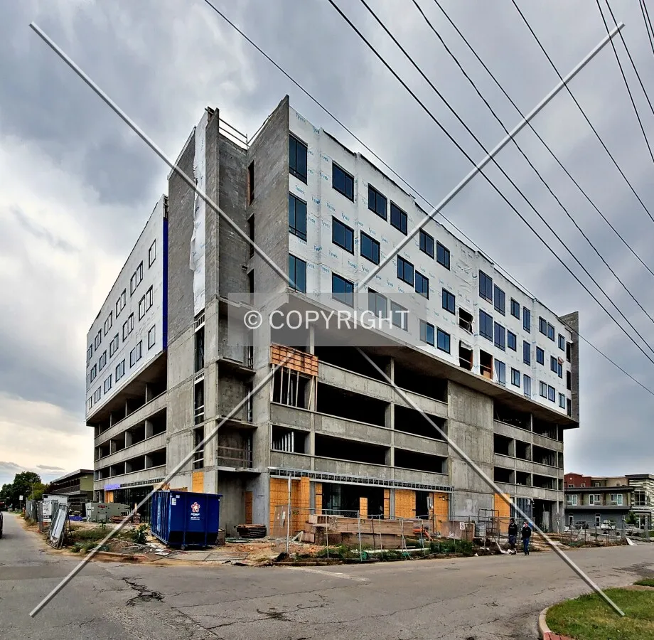 Northeast view during construction; October 3, 2020