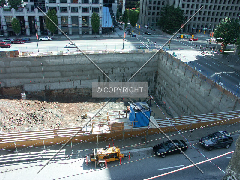 East end of site from building across Alberni Street