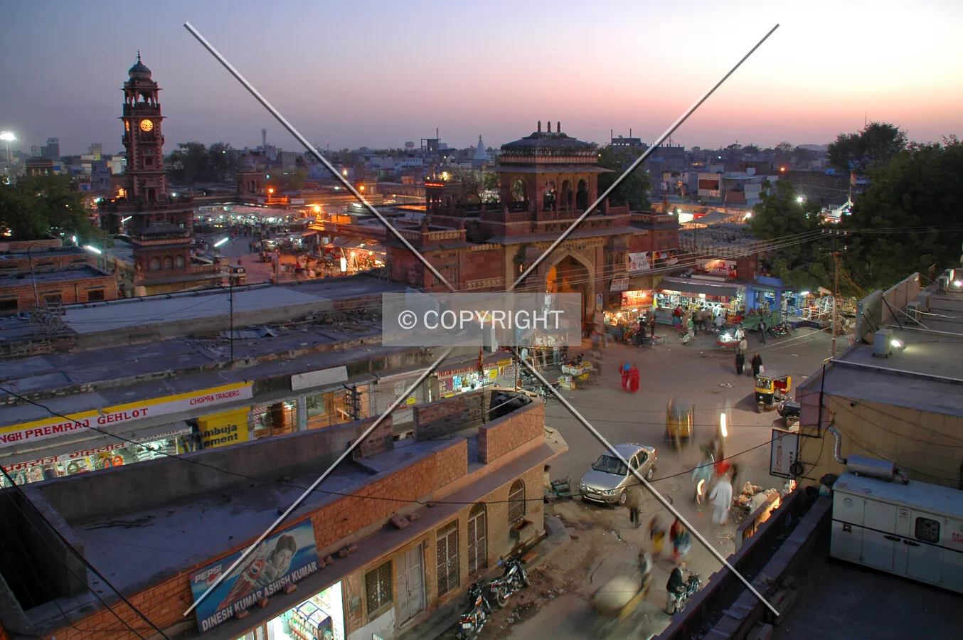 Sundown over Sardar Market