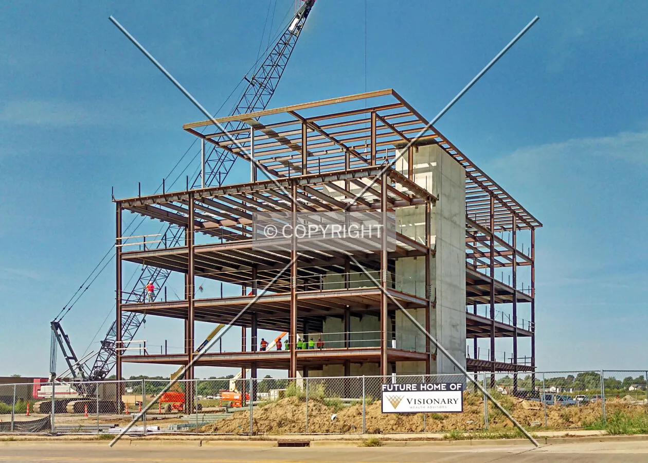 View from the southeast during construction; September 14, 2015