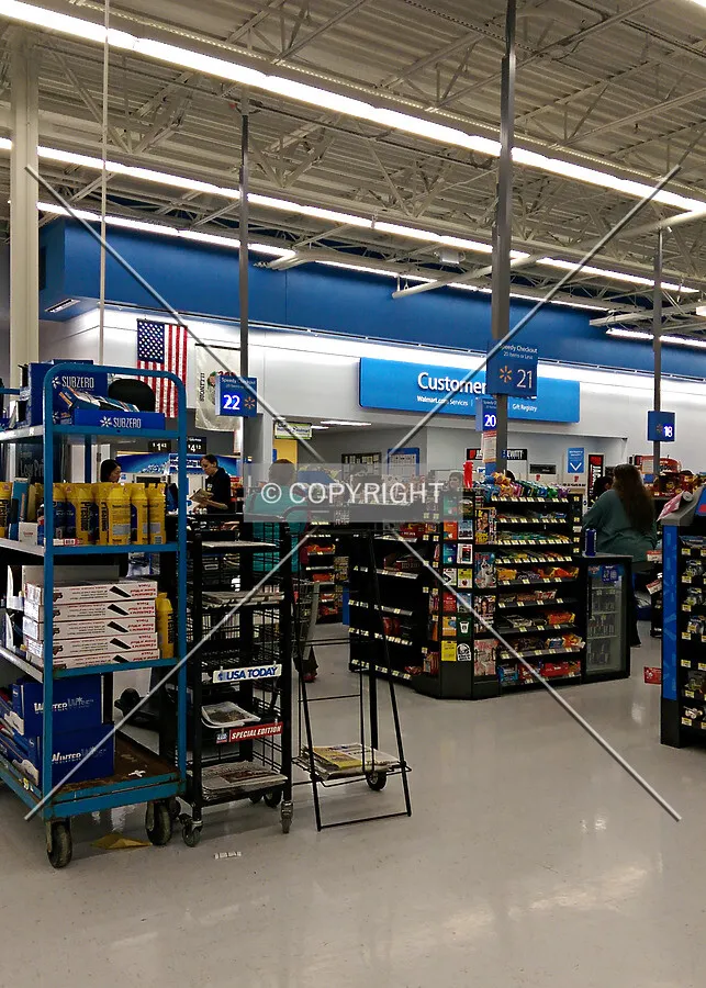 Checkout counters; January 10, 2015