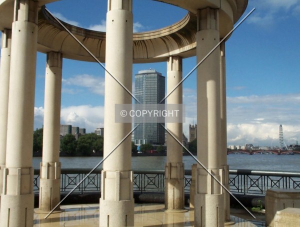 View through a rotunda at Vauxhall Cross