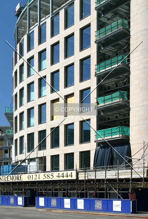 Façade progress on the south side from Holborn Viaduct