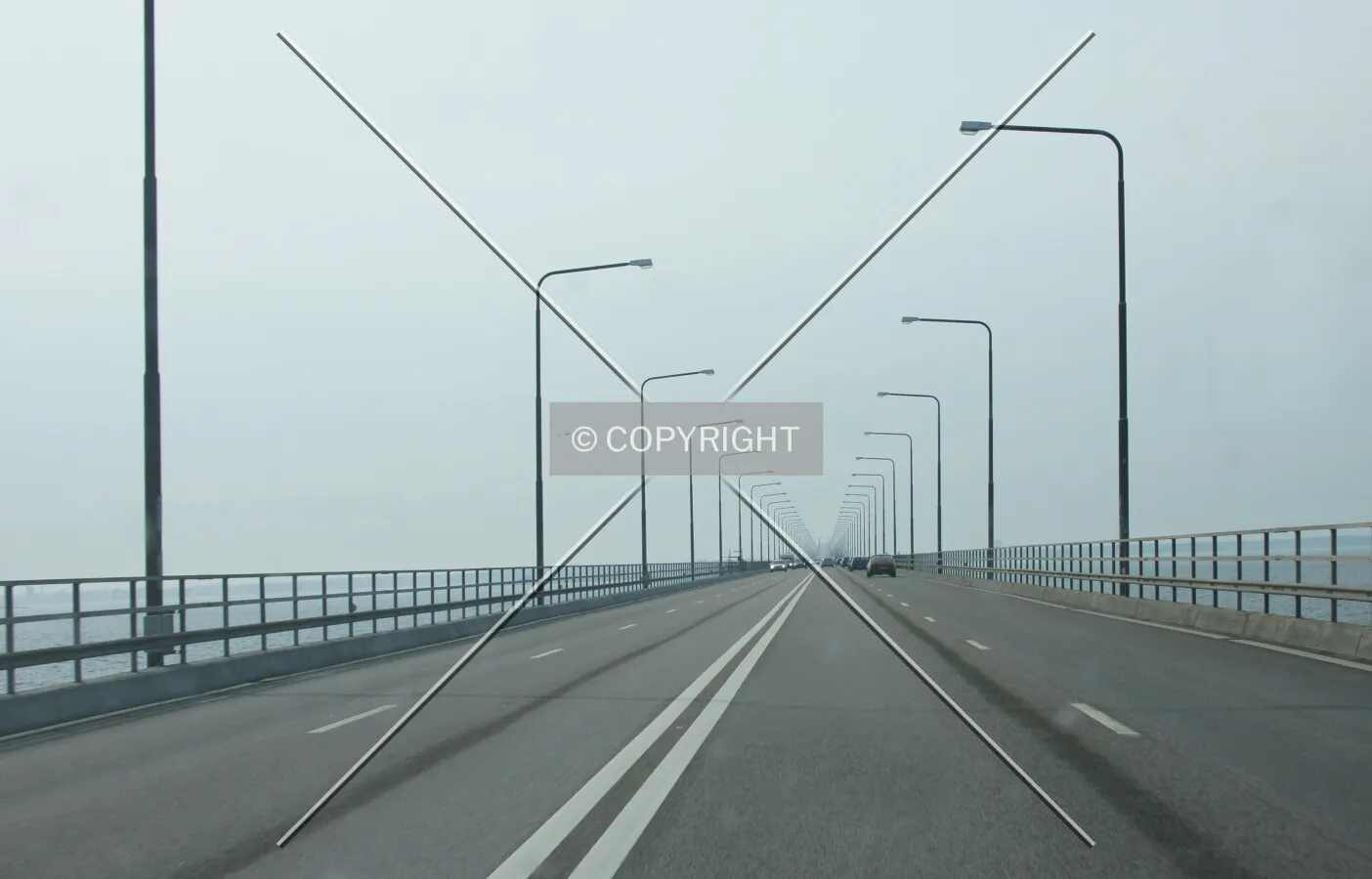 While passing the bridge