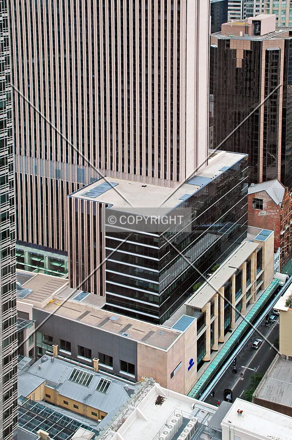 Elevated view of the base fronting Pitt Street