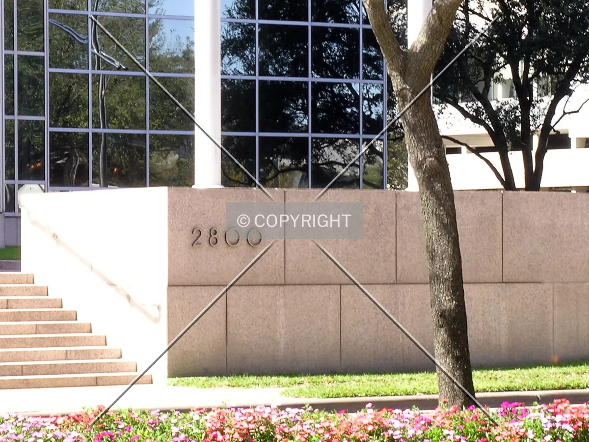 Building's address from across the street