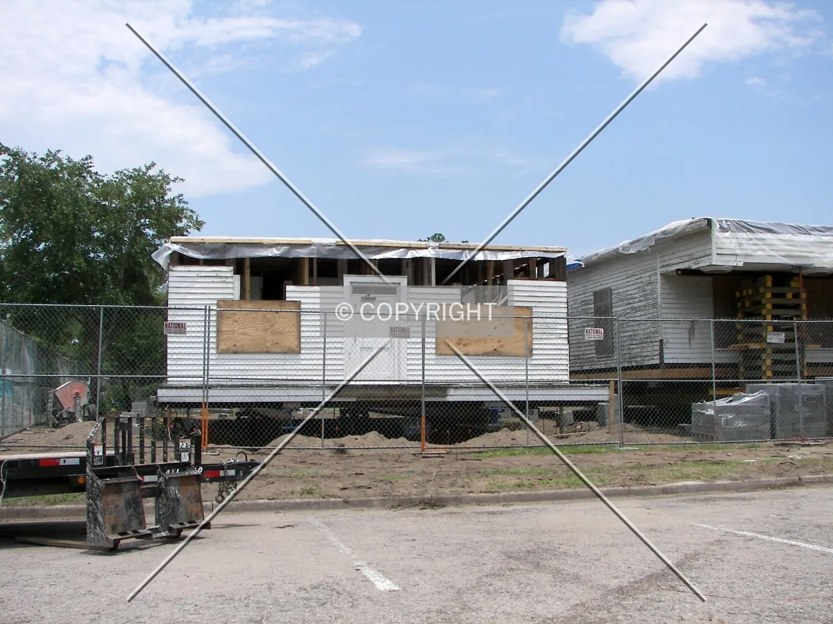 Renovation work viewed from the west on Newcastle Street