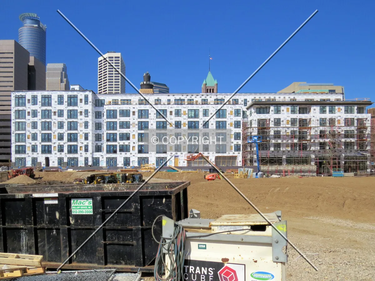 View to the west from Portland Avenue