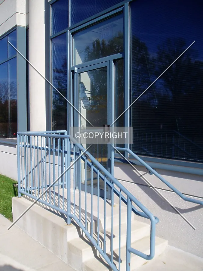 Paint color of the outdoor railings is reminiscent of One Liberty Place in Philadelphia