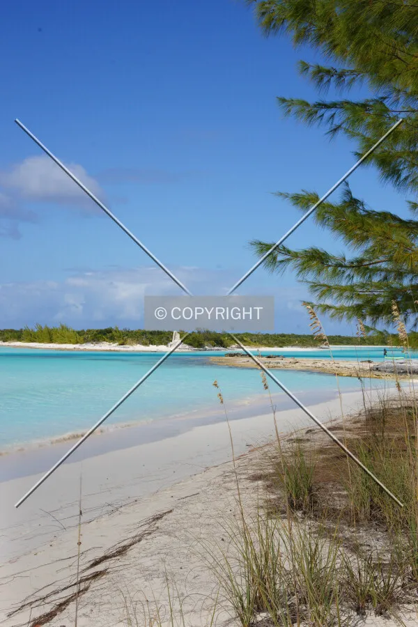 romantic beach on the Bahamas
