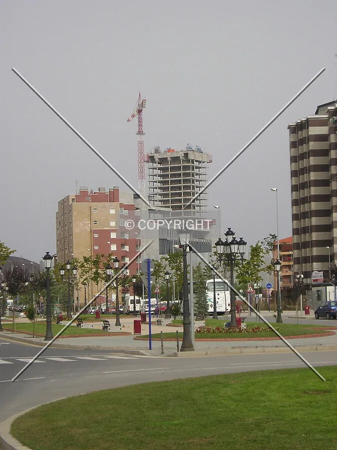 View from a roundabout in Resurreción Maria de Azkue street