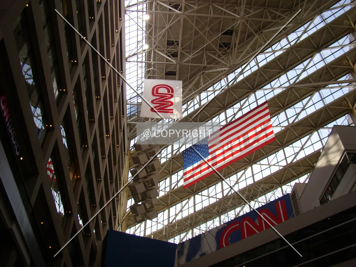 Looking up towards the south inside the atrium