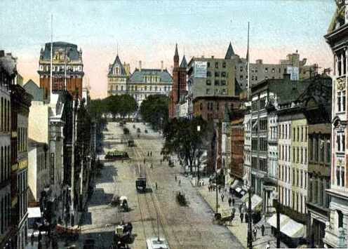 Vintage view northwest from Broadway