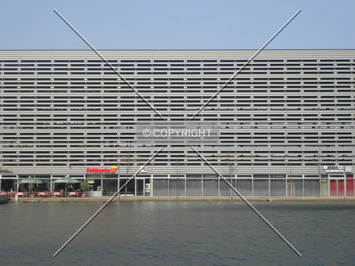 Backside facade at channel