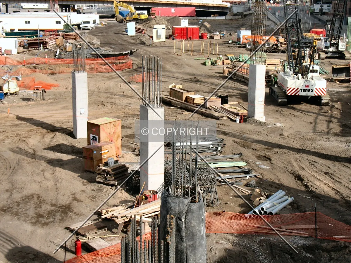 Foundation columns from 7th Street North