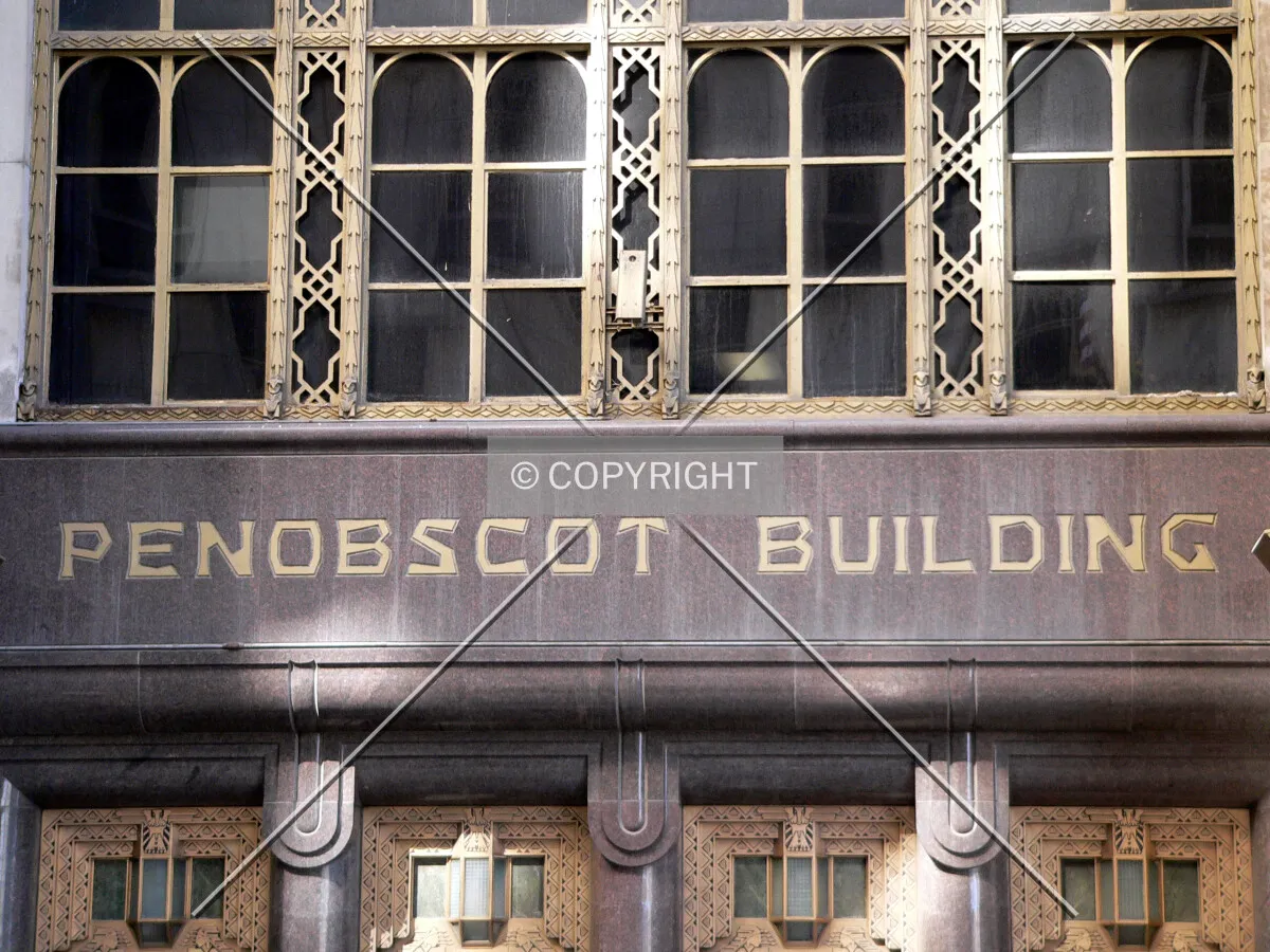 Building name above the Griswold Street entrance