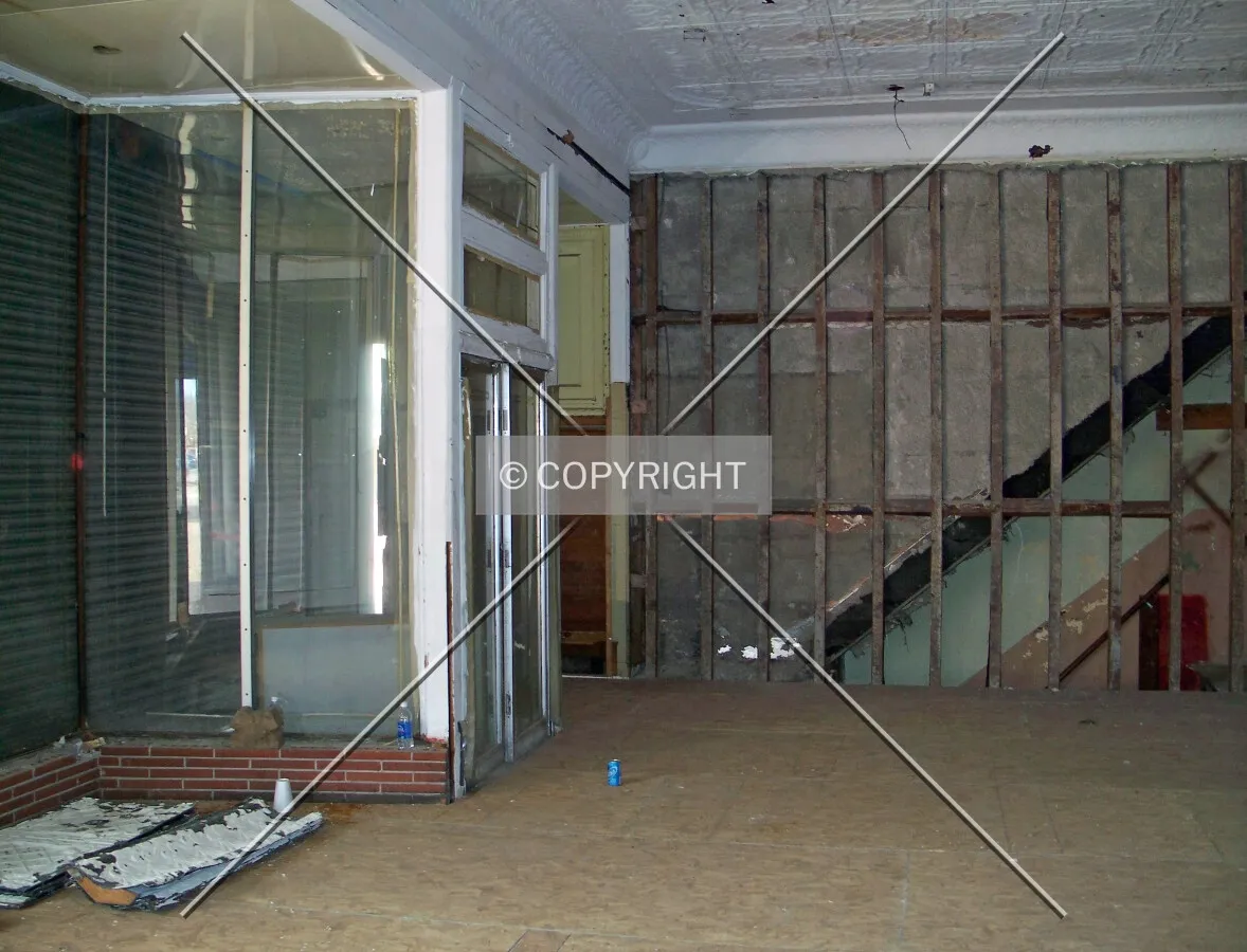 Entrance to the first floor retail area