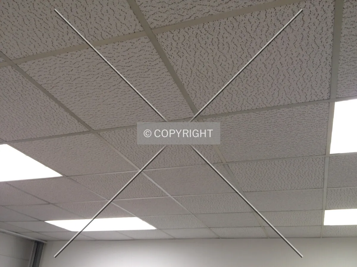 Lowered ceiling in an office building