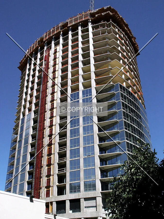 Looking up from the southwest