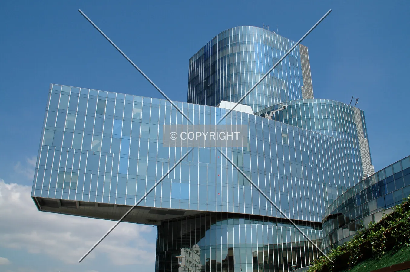 South side of the projection