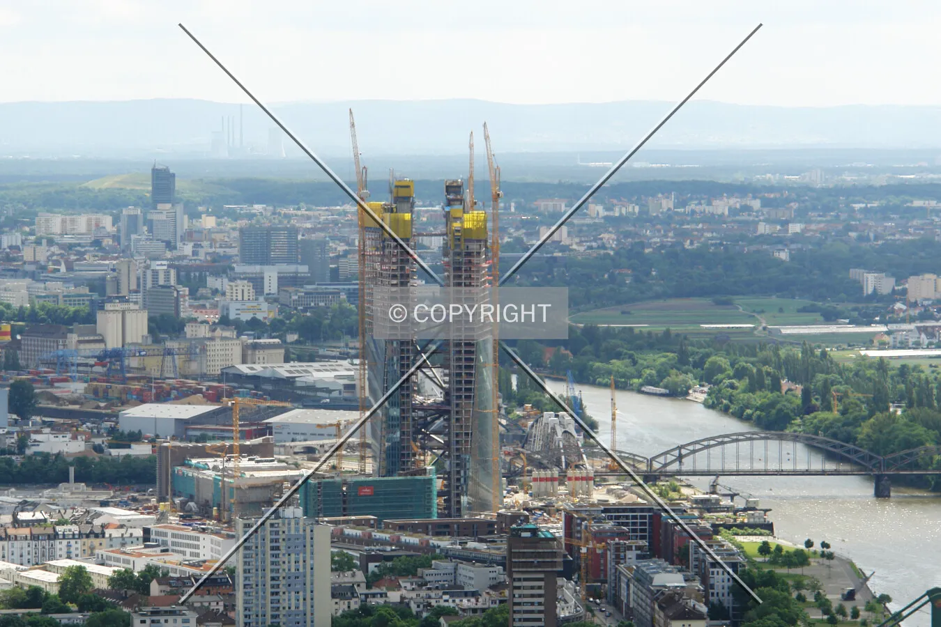 The new premises of the ECB European Central Bank in Frankfurt - June 2012