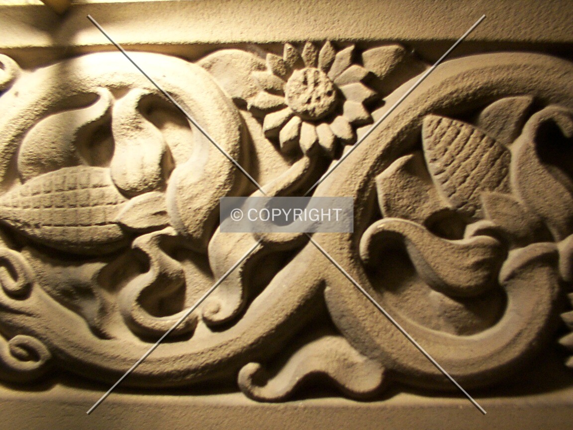 Detail of the ornament framing inner doorway