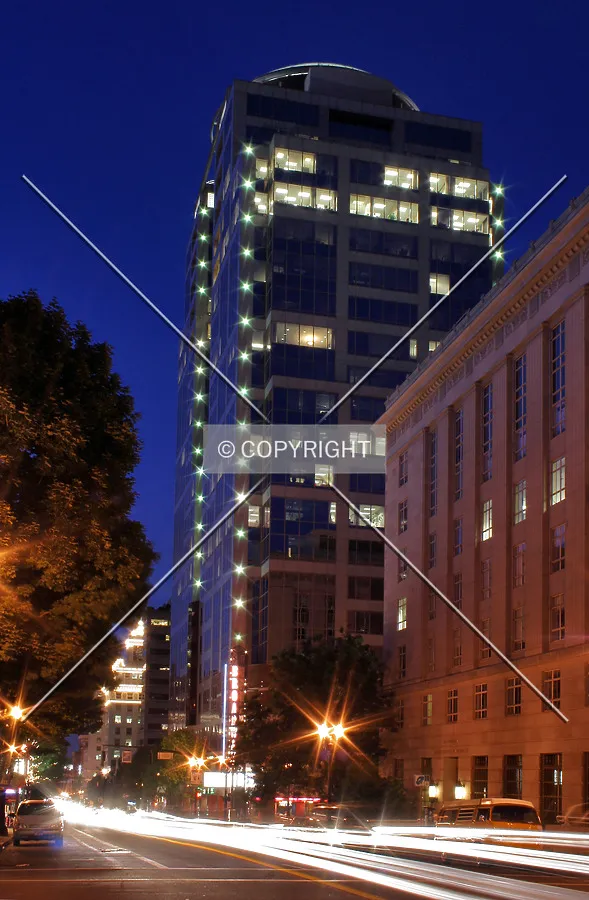 Northeastern view at night