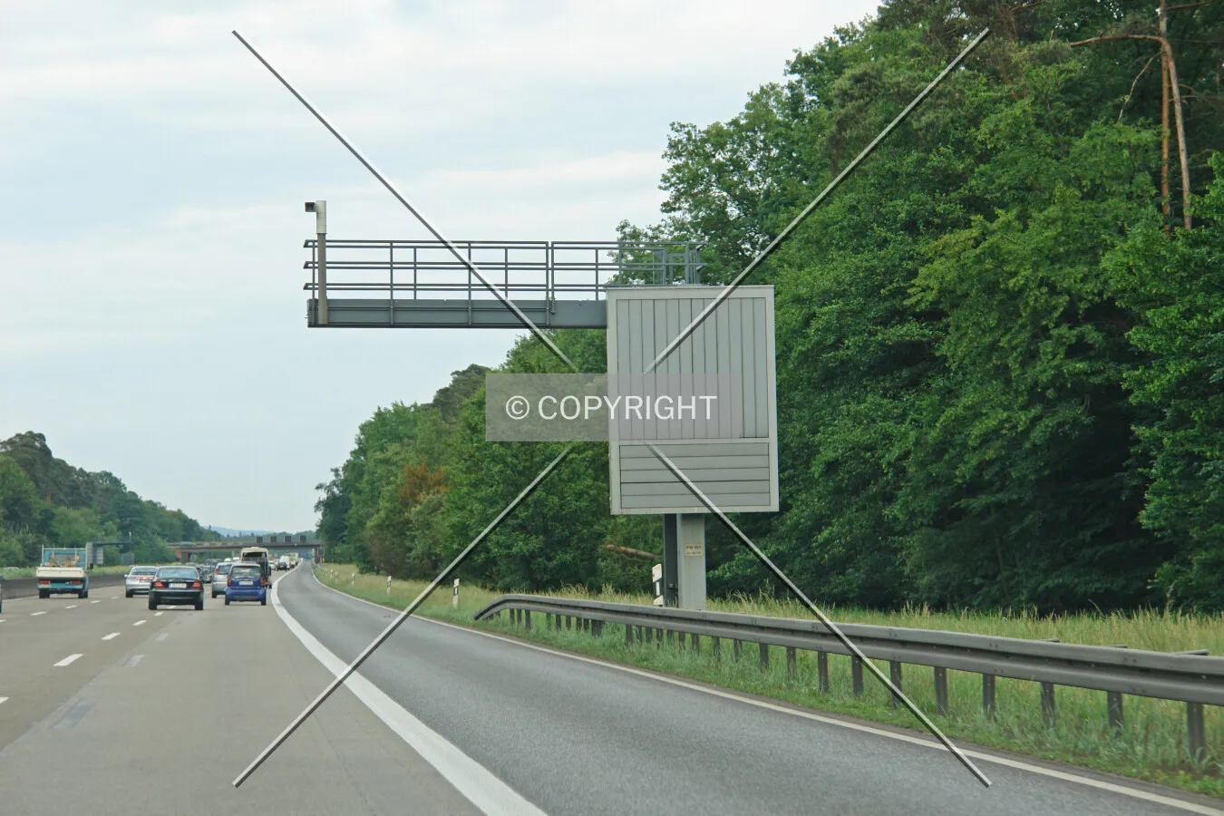 Gantry including video camera and electronic signage