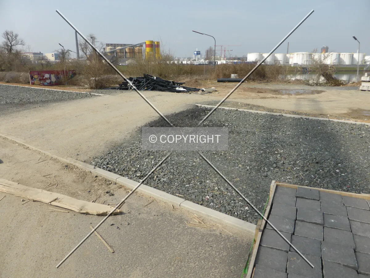 A pavement under construction