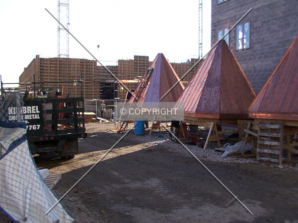 First level formwork in background