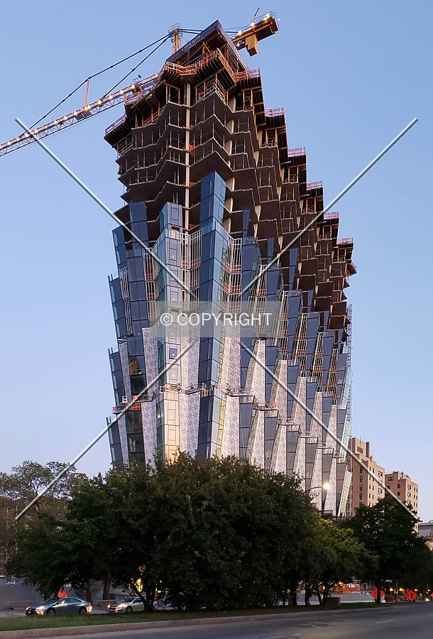Northwest view during construction; September 6, 2019