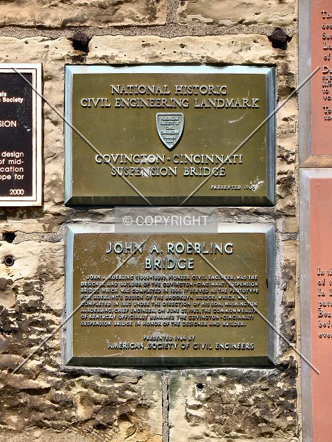 Two of many historical plaques