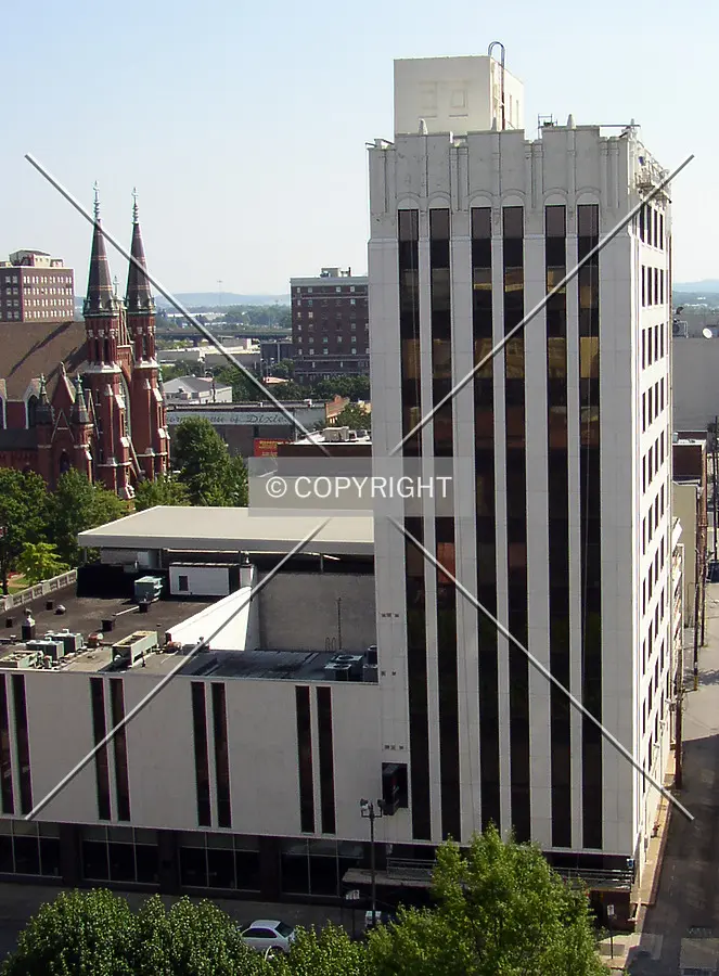 Elevated view from the west