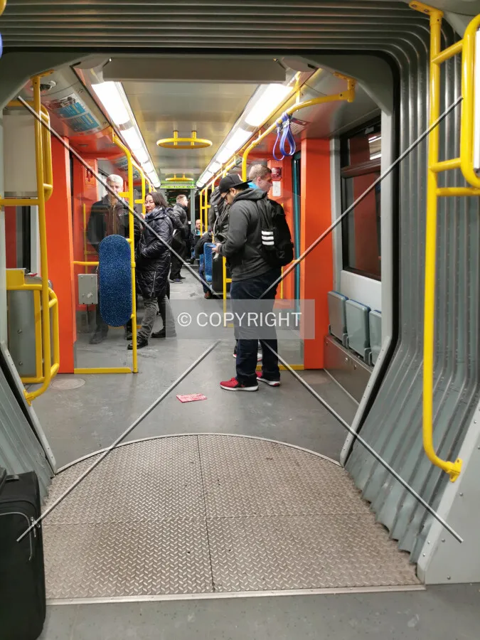Inside a subway in Frankfurt