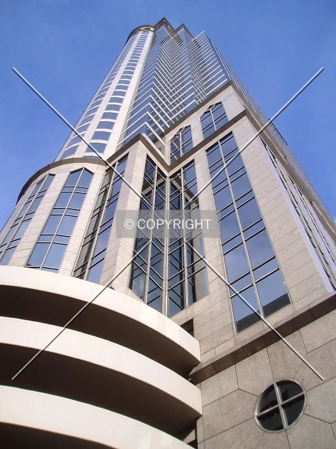 Looking straight up the northwest corner