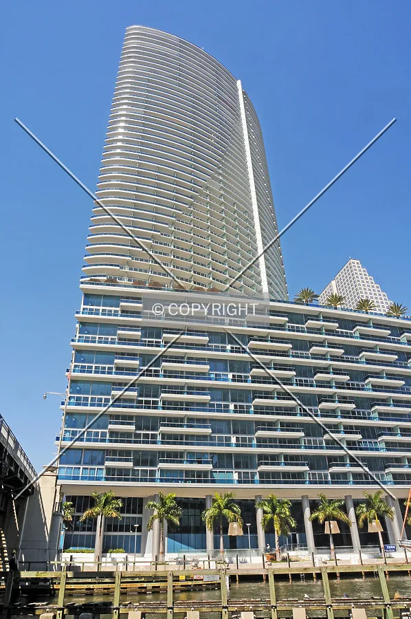 Looking up from the south across the Miami River