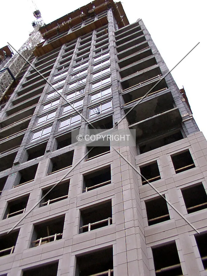 Looking up the southeast corner