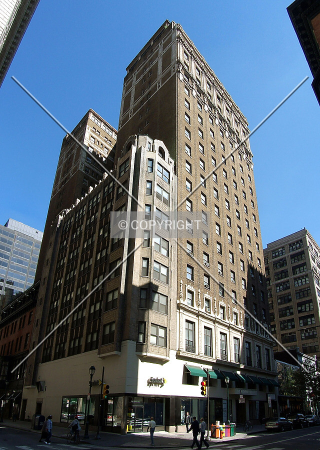 View from the southwest at 13th and Chestnut Streets
