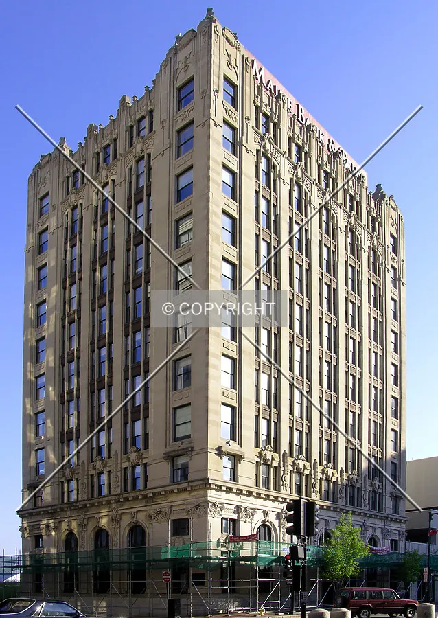 Looking northeast from Free Street
