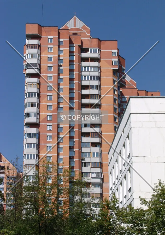 The upper floors as seen from the south