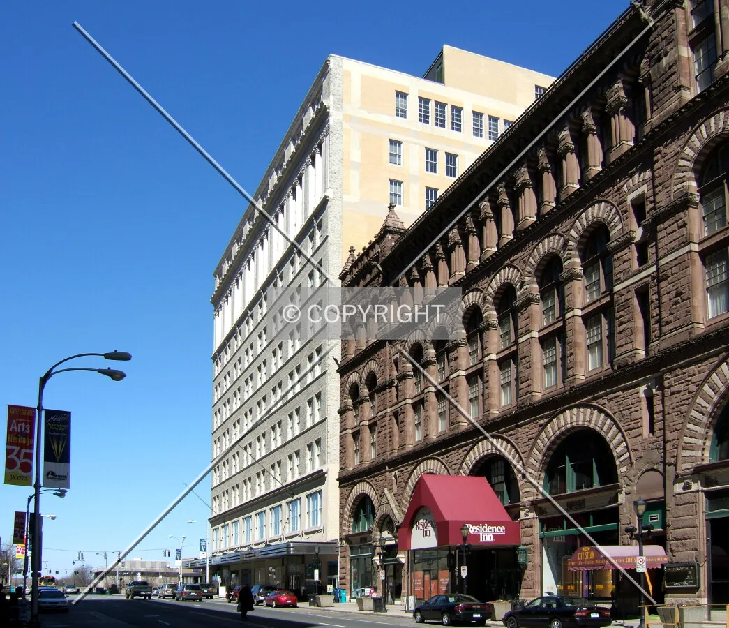 View from the southwest along Main Street