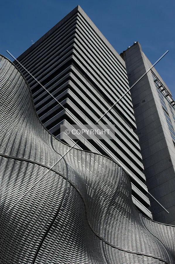 Looking up from the main entrance
