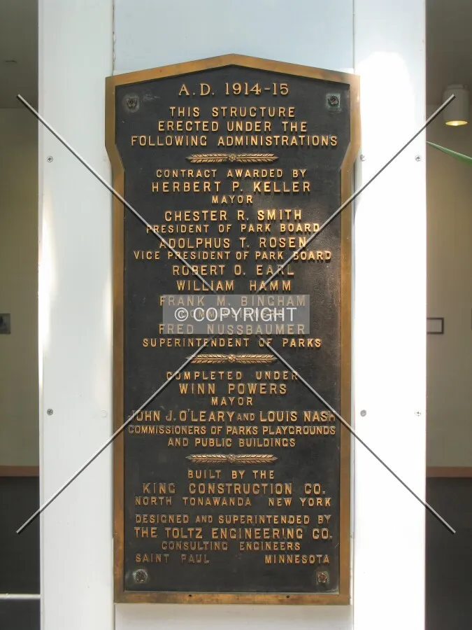 Interior dedication plaque