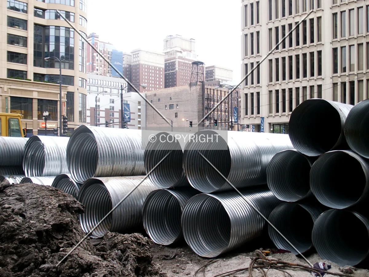 Stack of caisson tubes