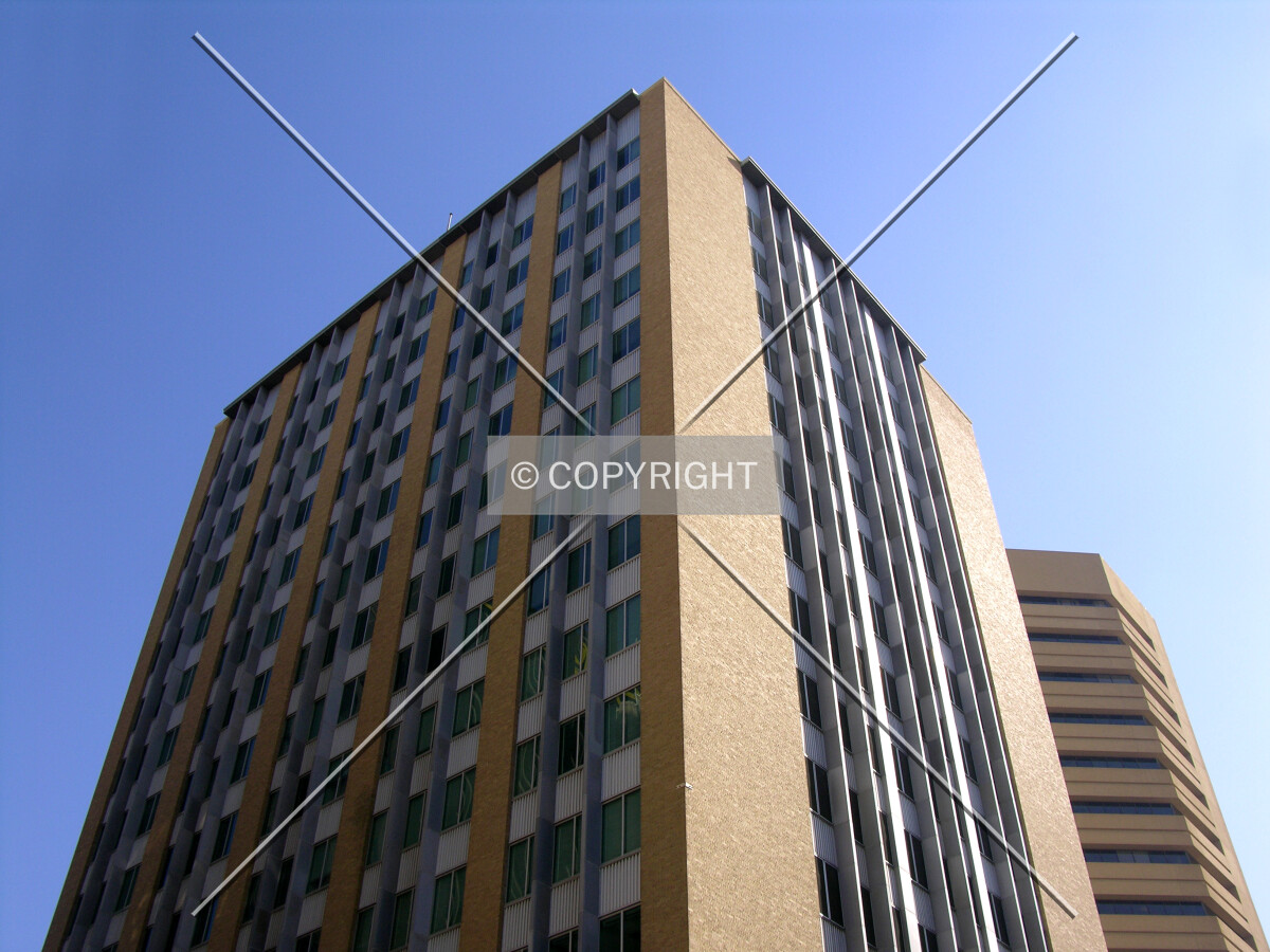 Looking up the northwest corner