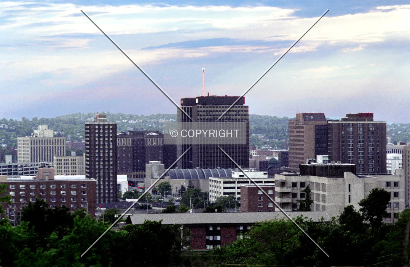 Downtown from the southeast