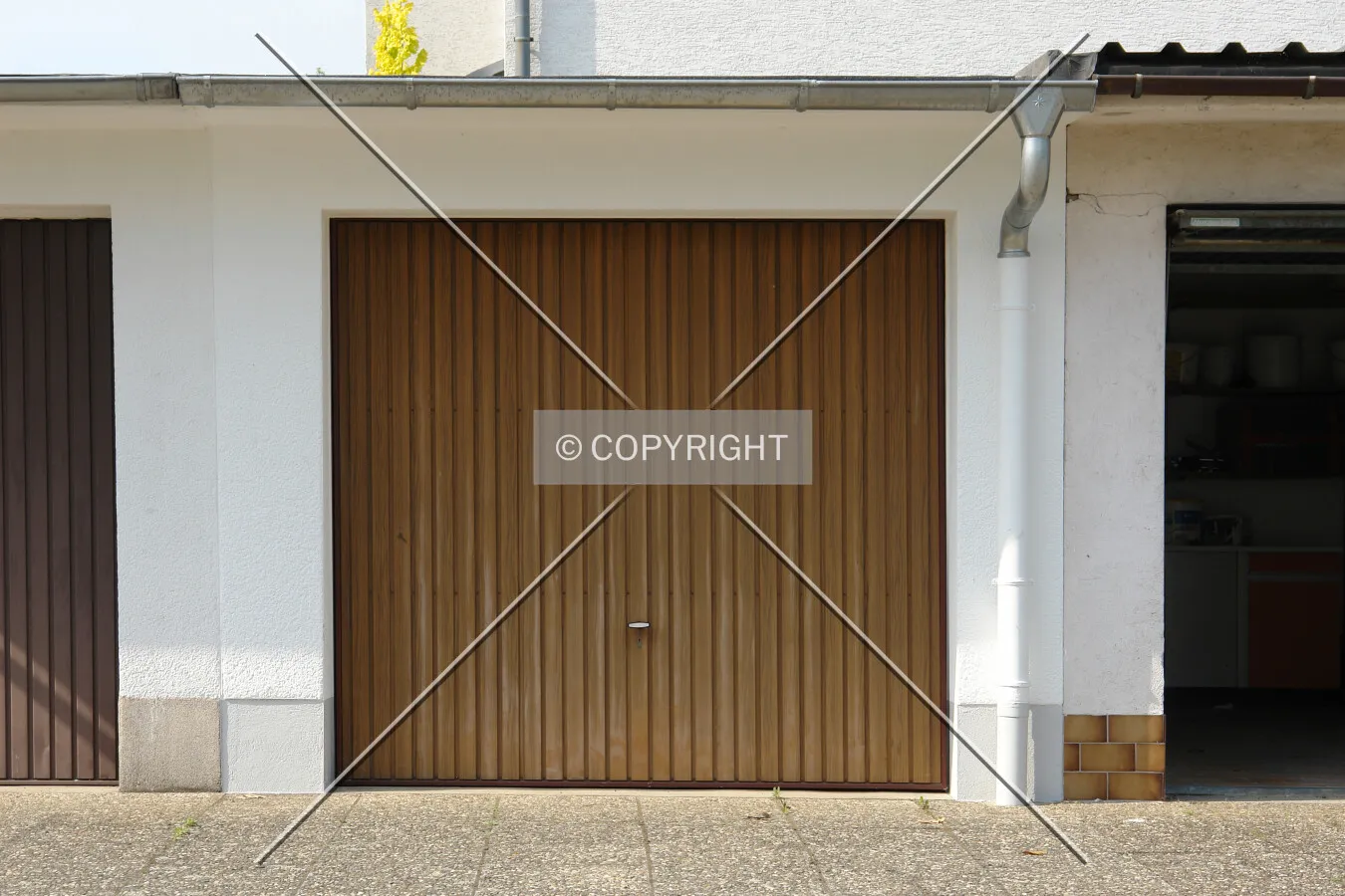 A typical garage door